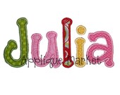 Machine Embroidery Design Julia Applique Alphabet