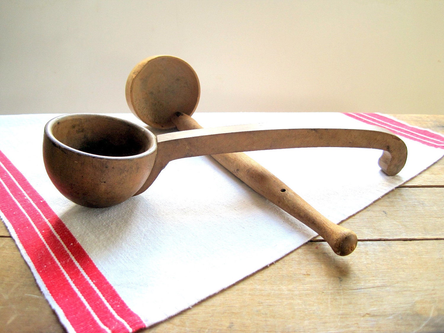 Vintage Treenware Utensils Wood Kitchen Antique