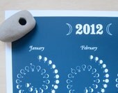2012 Moon Calendar in Night Sky - Silkscreen Edition NEW