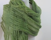 Beautiful Shawl RECTANGLE Forest Green Knitting Cool Shawl NEW Christmas Gift For Her