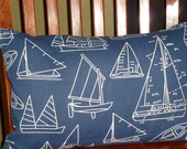 Seaworthy Sails - Decorative Lumbar Throw Pillow Covers