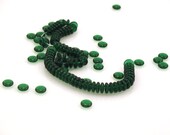 Emerald Green Rondelle Glass Beads