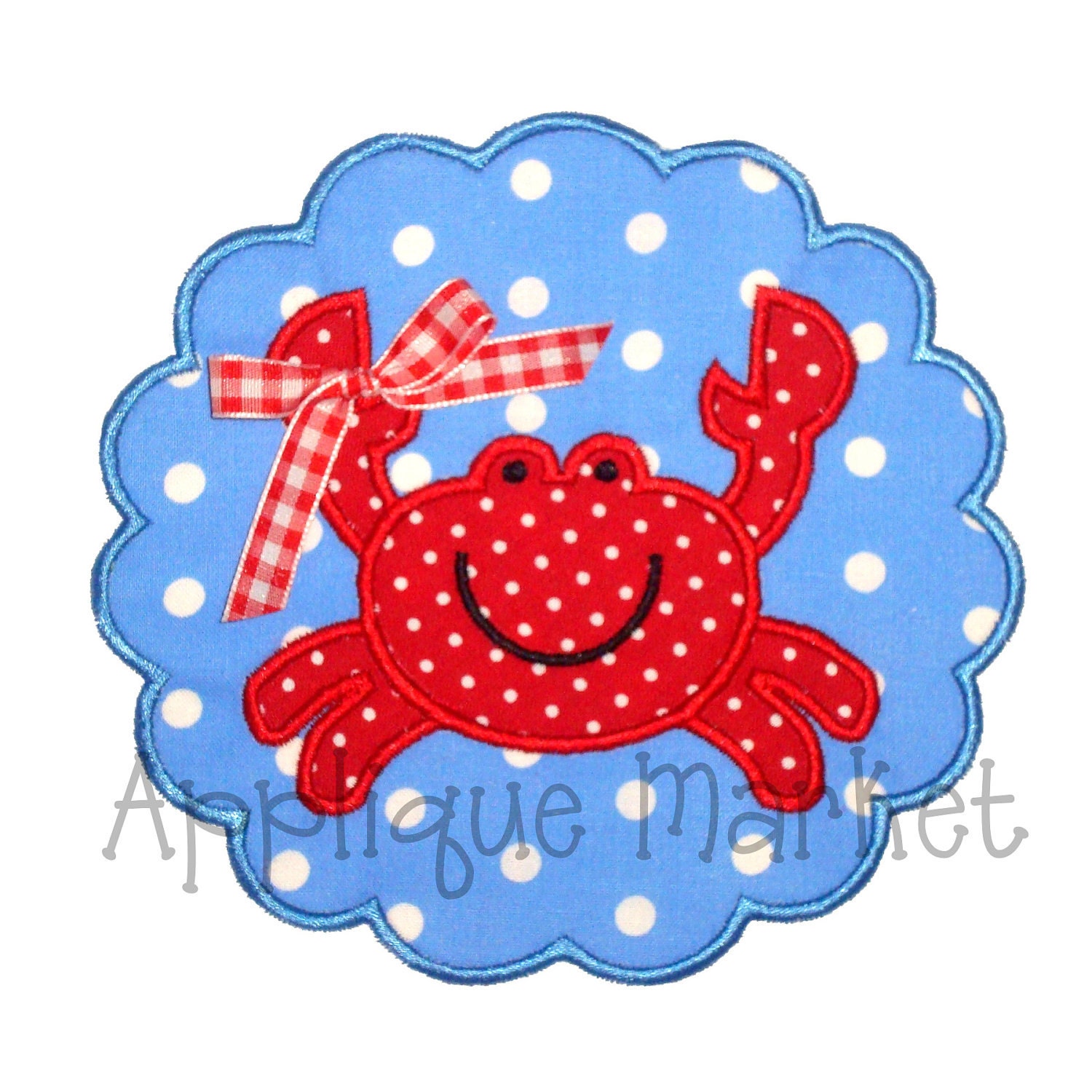 Machine Embroidery Design Applique Crab Scallop