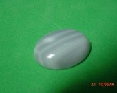 16 x 20 mm Oval Milky Gray and Quartz  Brazil  Agate Cabochon Cab -8
