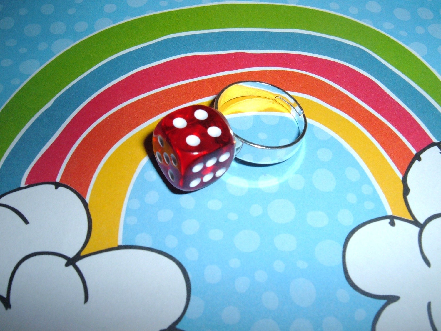Mini Red Dice Ring