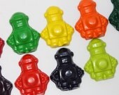 20 robot crayons - in cello bag tied with ribbon