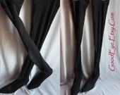 Reserved for Kimbuscuit -- Anne Klein COUTURE Stretch Boots 6 .5 Eur 37 UK 4 Witchie Black SPANDEX Over The Knee