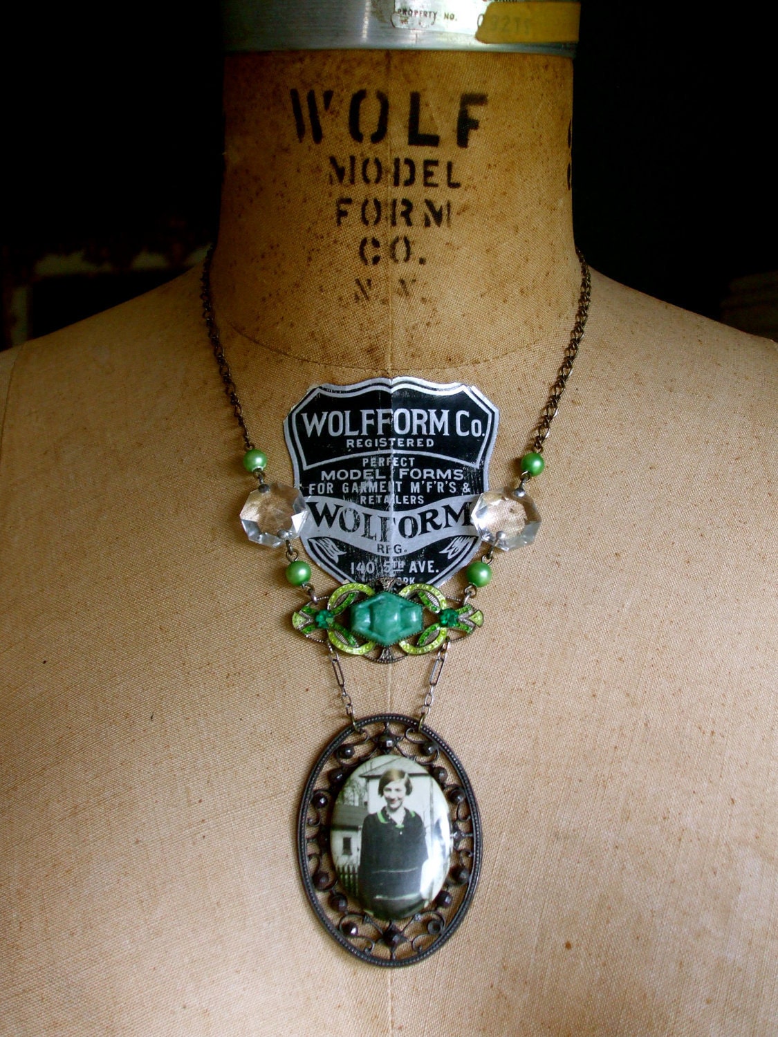 Forget Me Not No.1 -Vintage Assemblage Necklace