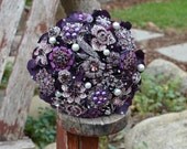 Aubergine brooch bouquet -- deposit on a made-to-order posy