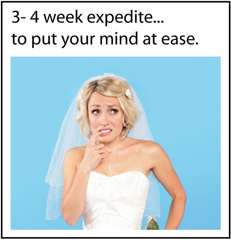 3 - 4 week or less Wedding Fans with expedited design and print service