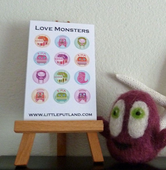 2012 LOVE MONSTERS mini pocket calendar (business card size)