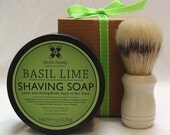 Shaving Soap, Basil Lime Shave Soap, with Gift Box