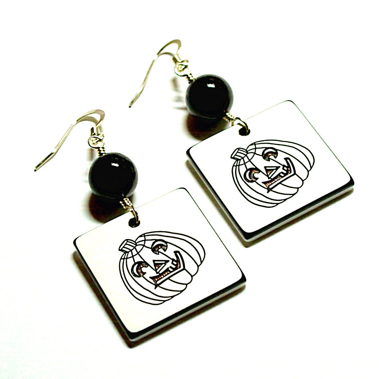 Grinning Jack-o-lantern Earrings