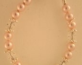 Pink Pearls and Clear Crystals baby bracelet (BPC)