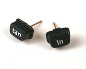Earrings made from recycled computer parts