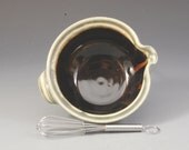 Batter Bowl Ebony Brown Amber Fern Green Handmade Porcelain Pottery by Mark Hudak