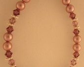 Pink Pearls and Purple Crystals baby bracelet (BPU)