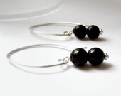 Earrings -Black Onxy Dangle Earrings - Onyx Earrings - Black Earrings - Onyx Jewelry - Black Onyx -  Back Jewelry