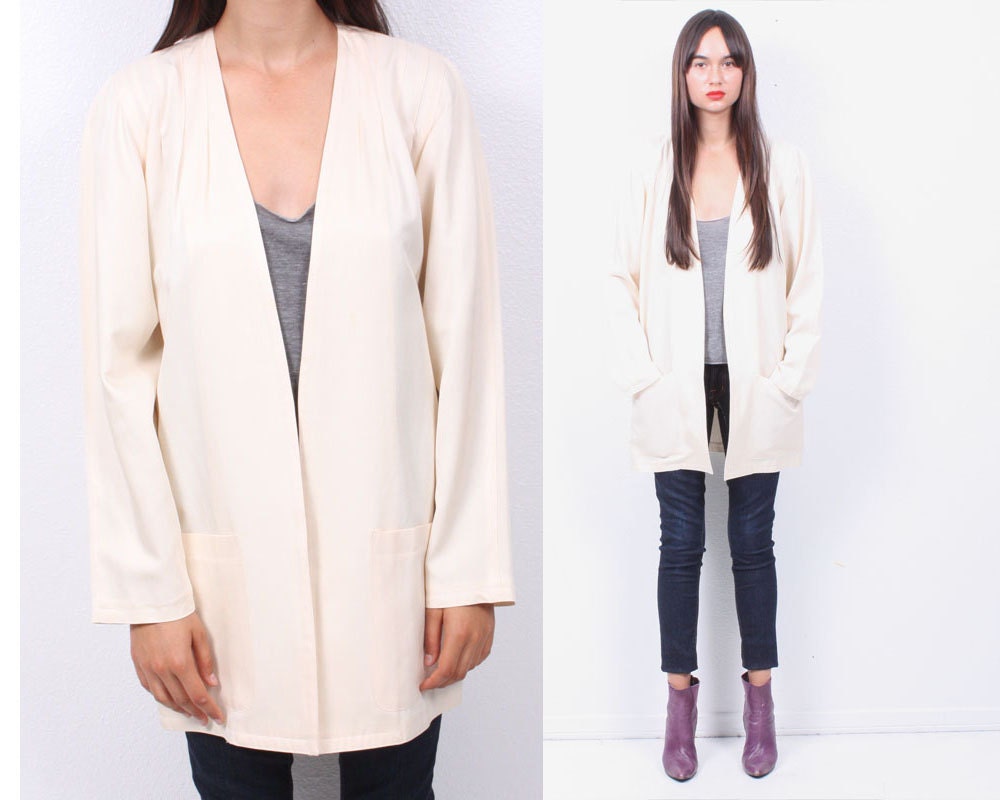 Ivory Silk Cotton Jacket