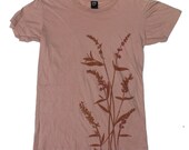 Women's Large Pink Butterfly Bush Tee Shirt