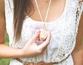 Crocheted Rock Necklace - Bridesmaid Gift