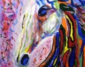 A bold Horse 12X16 ON CANVAS BOARD