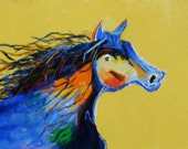 A dynamic horse painting 16X12
