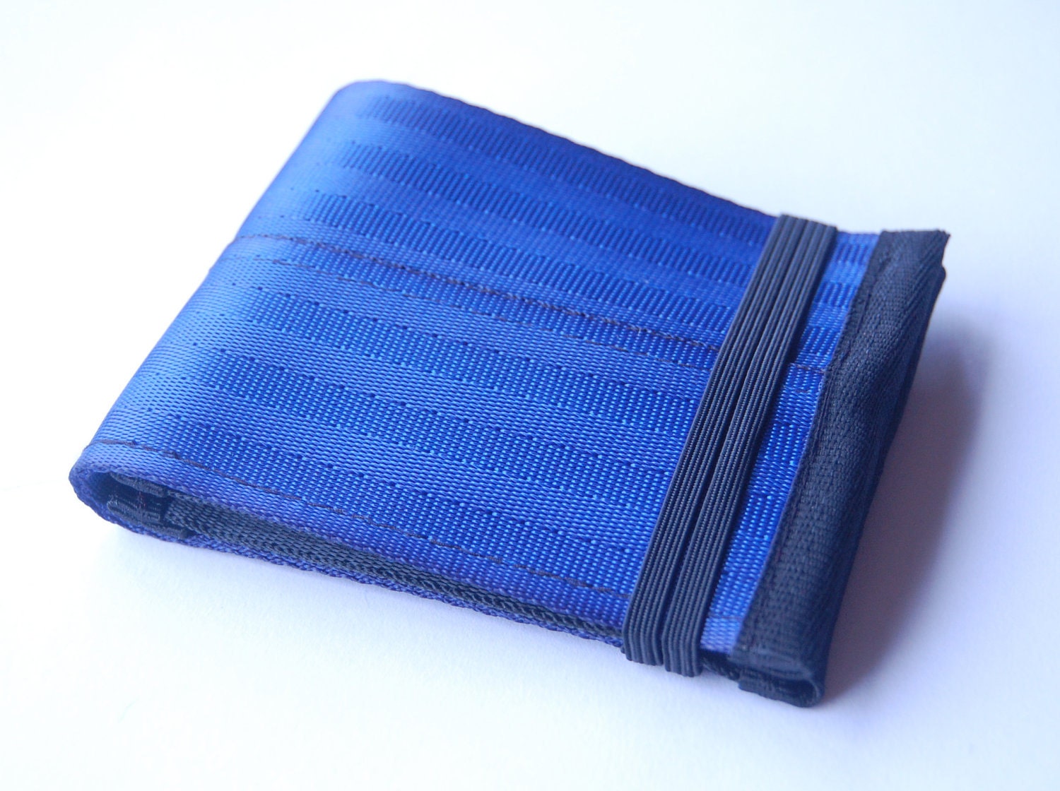 Men's Seatbelt Wallet in Blue - Vegan Leather Alternative Wallet