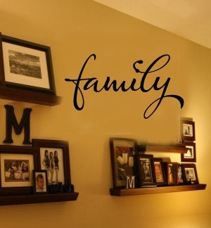 FAMILY Home Vinyl Wall sayings lettering Decal