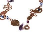 Royal Passion -  26 inch Necklace made from reclaimed industrial metals