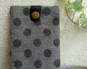 Cute/ Padded iPhone iPod Sleeve case - Cool Black polka dots