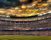 MN Twins Target Field Stadium before a Storm - 11x14 Fine Art Print