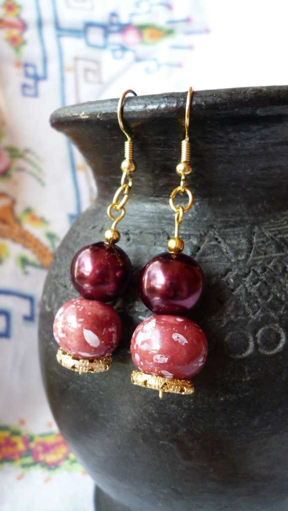 Burgundy Beauties Earrings