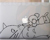 Totoro with girl Vinyl Decal sticker for MackBook 11'' 13'' 15'' 17'' or Ipad
