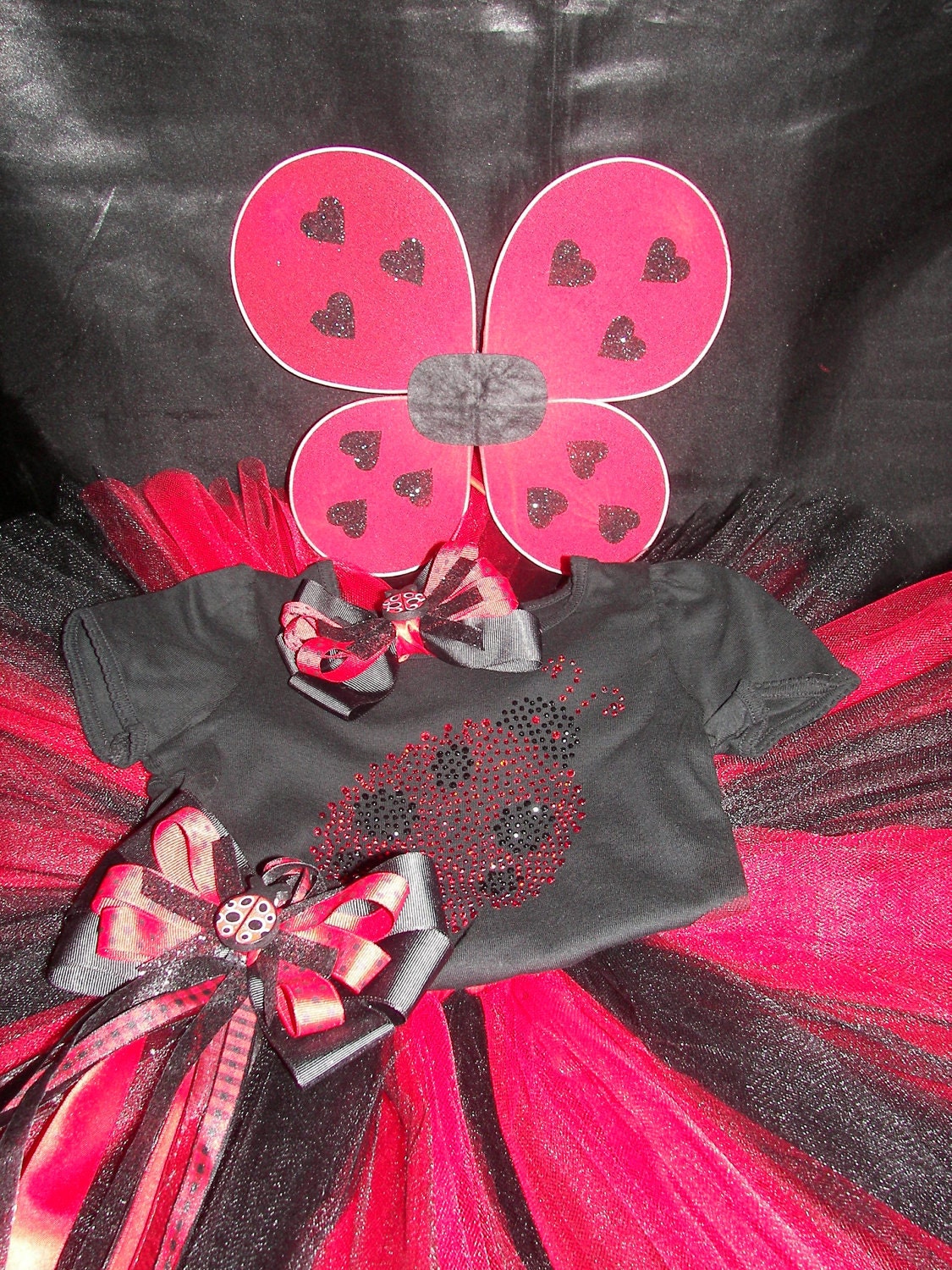 Lil Lady Bug Bling Tutu Set--Tons of little extras--Lots of sparkle and bling