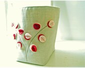 linen Vines Box weddings decor Natural Oatmeal Linen  Bin Organizer Storage Basket  Felt Recycled Handmade tagt team Gift Wrap