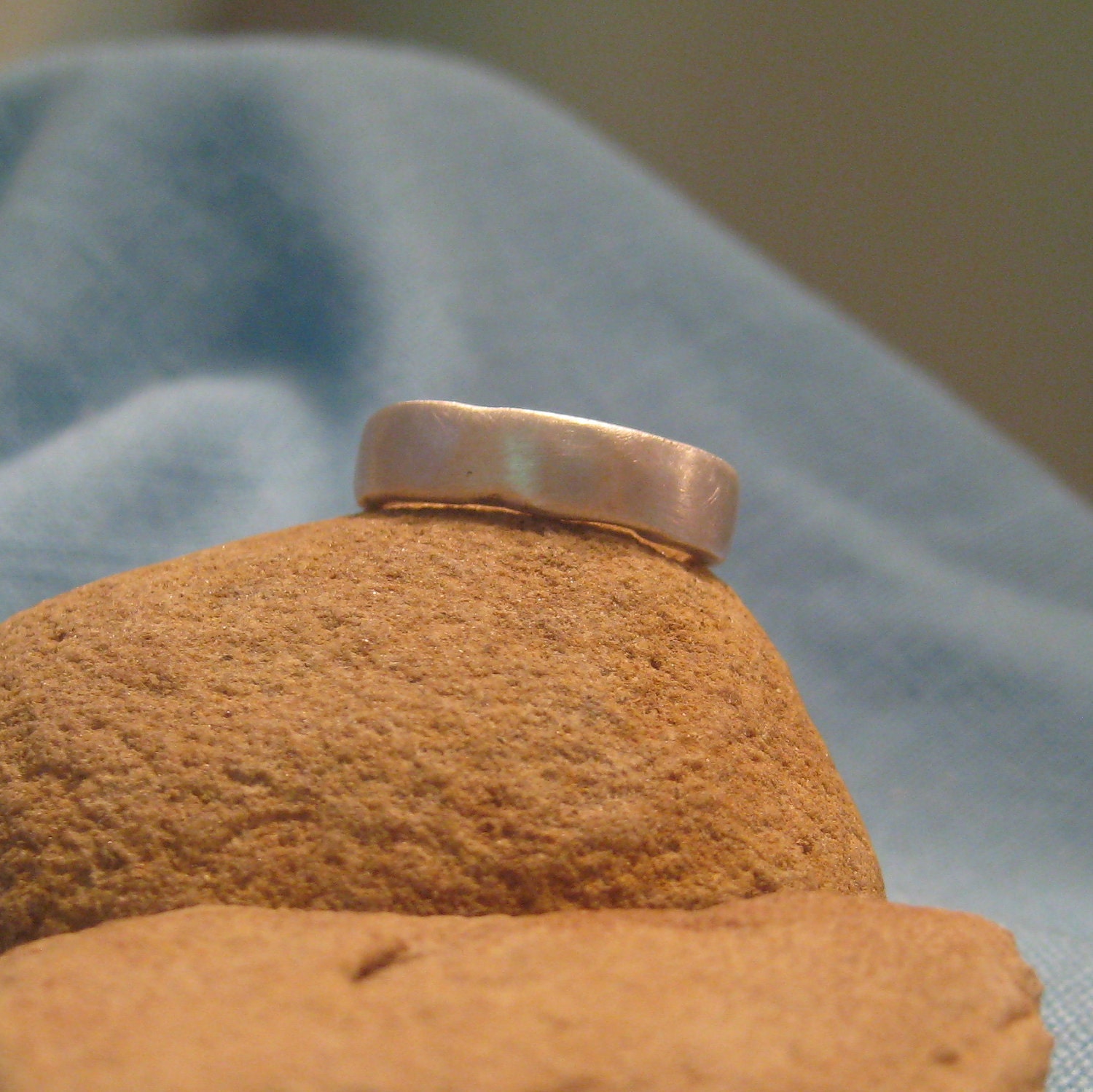 Organic Wedding Ring Recycled Silver Wide Mans Natural Freeform Fused White Matte Polished Oxidized Alternative Offbeat JJDLJewelryArt