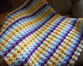 Hand Crocheted Shell Pattern Baby Blanket