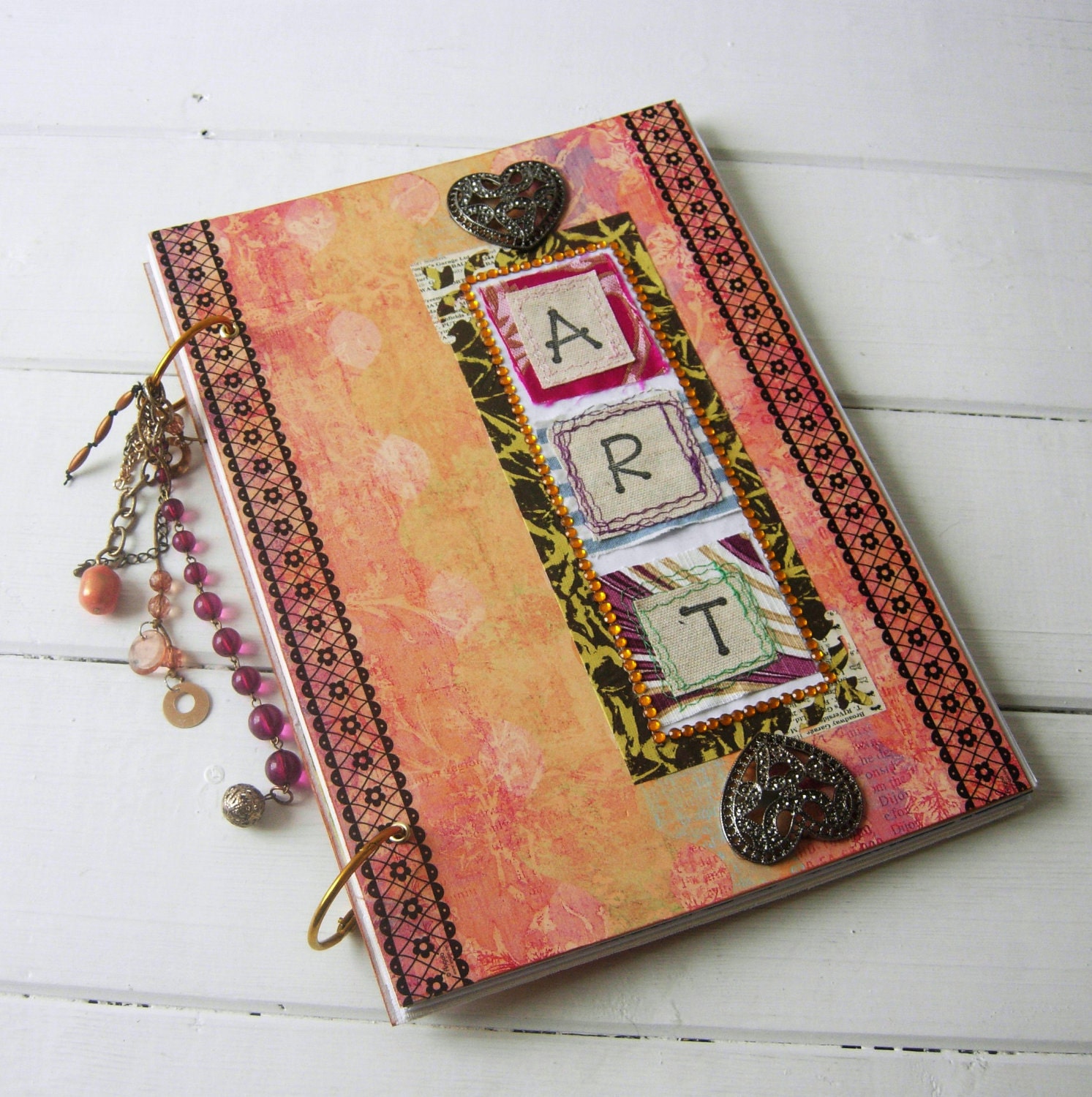 Peach Melba, A Prompted Art Journal (X. Large)