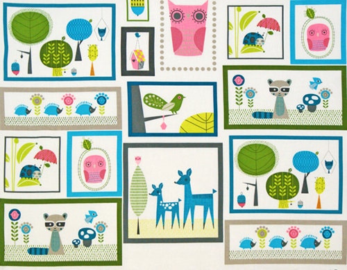 Suzanne Ultman, Critter Community, Bermuda Forest Squares, 1 yard