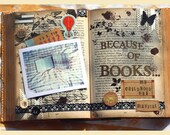 Vintage Altered Book Wall Hanging