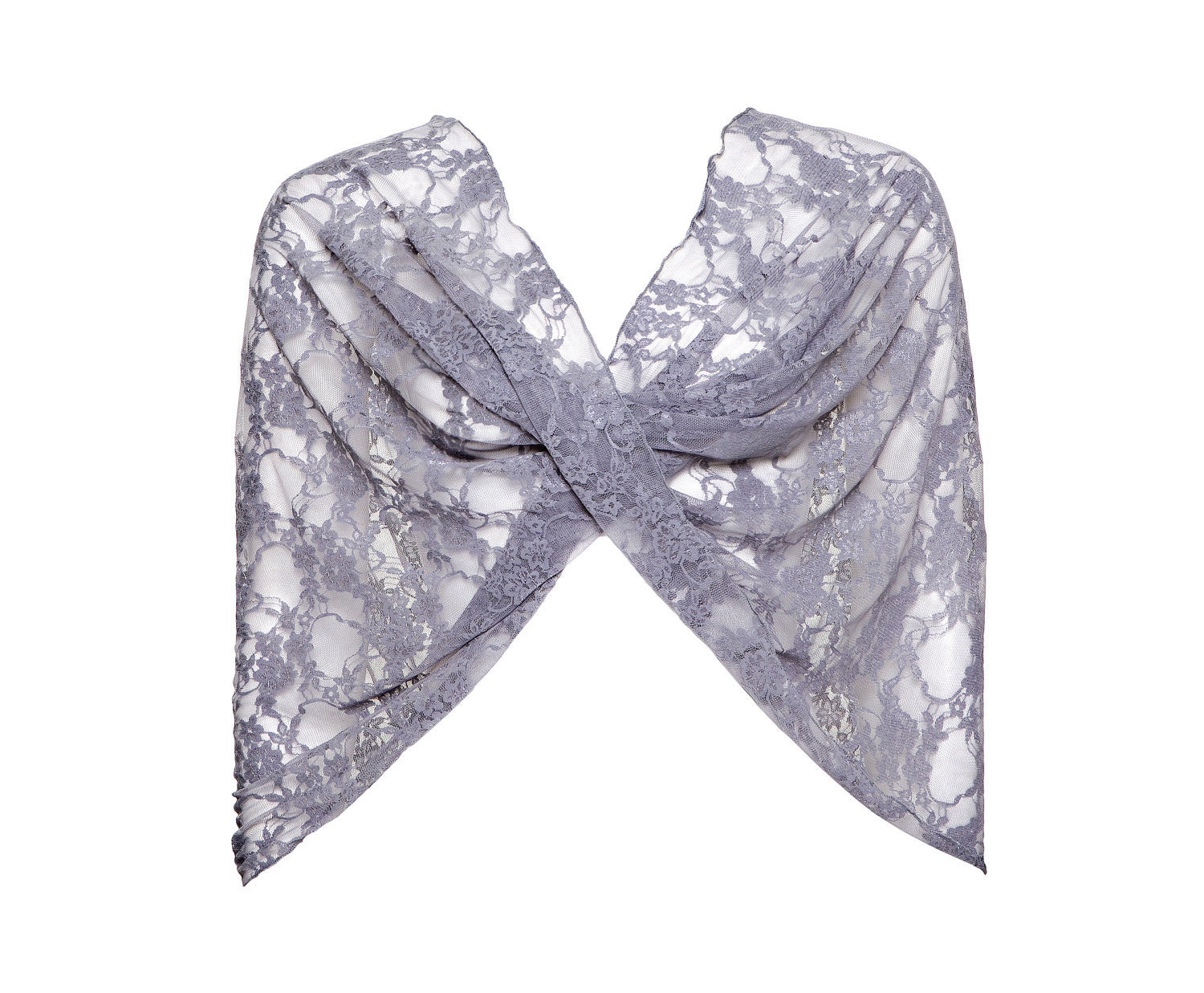 NOVEMBER SALE- Dark gray lace shawl (4 options top in dark grey- shrug, shawl, scarf, twist)