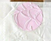 30 Embossed Pastel Pink Stickers