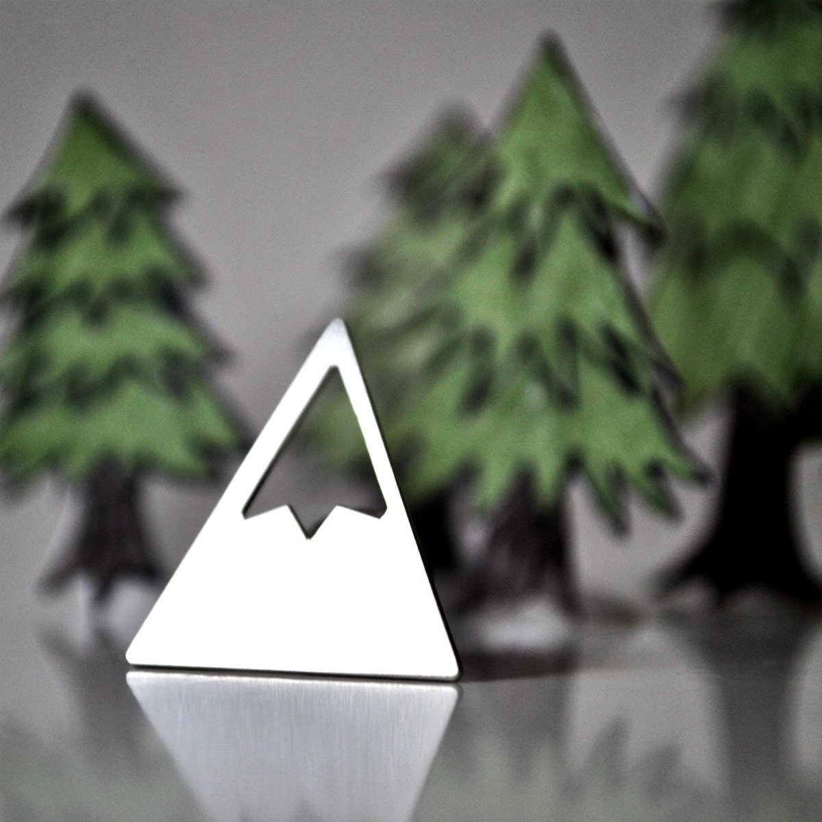 Snowy Mountain brooch - Sterling Silver Pin brooch