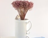 Vintage French Enamel Jug - Pot - Vase or Utensil Storage