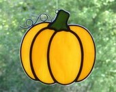 Bright Orange Pumpkin Suncatcher