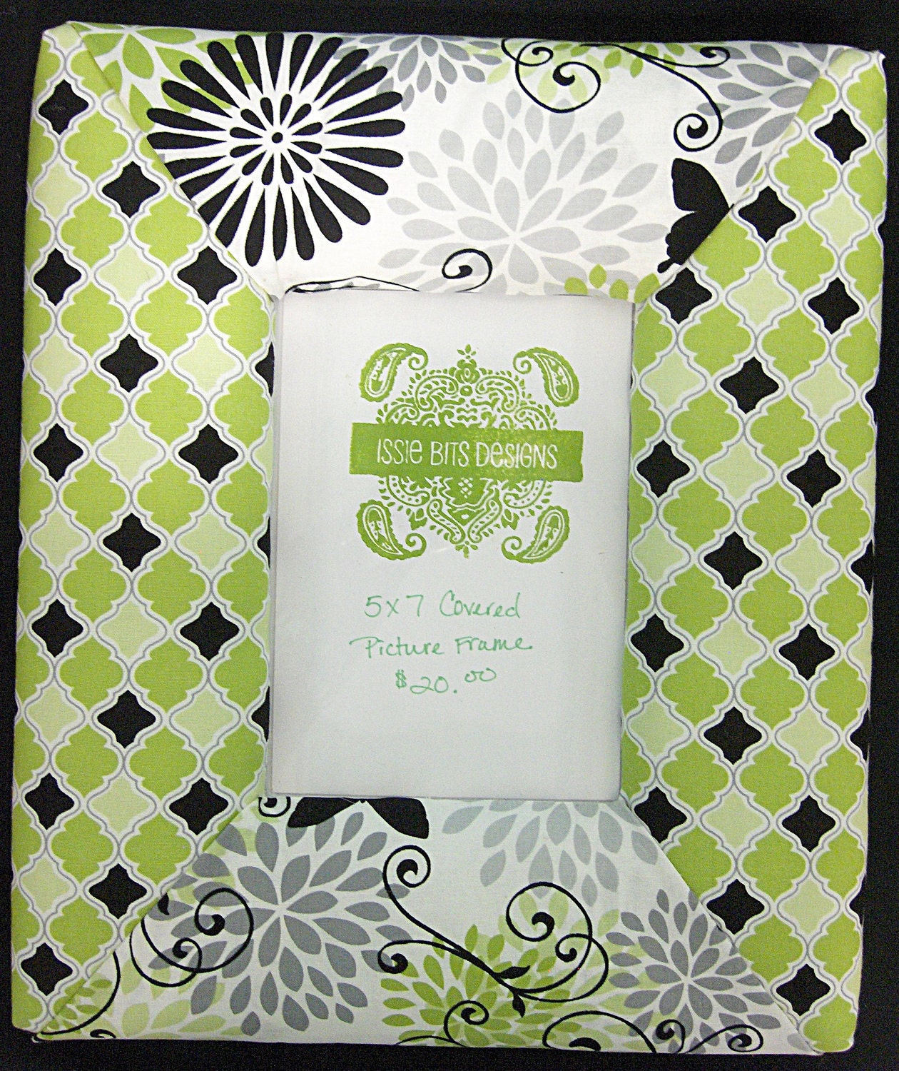 Twist of Lime 5x7 Covered Picture Frame (Ready to Ship)