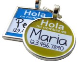The Original Hola "Hello My Name Is" Silver Pet ID Tag -As Seen In Modern Dog Magazine