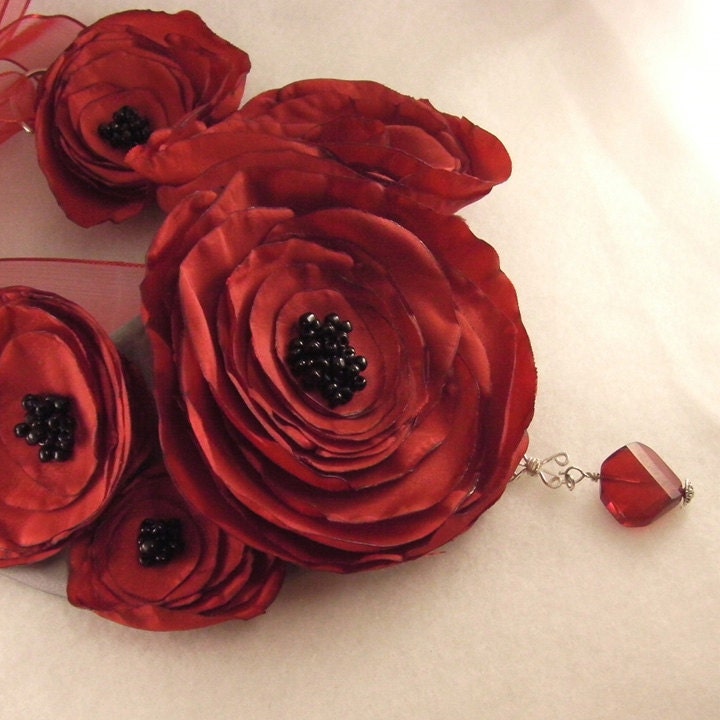 Blood Red Roses and Silver Bib