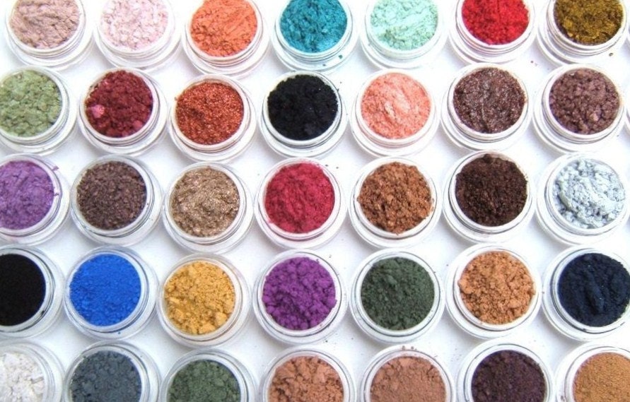 Eye Shadow Mineral Makeup - Choose Your Own - 10 Eye Color Samples - Eyeshadow/Eyeliner - Hand Crafted and All Natural